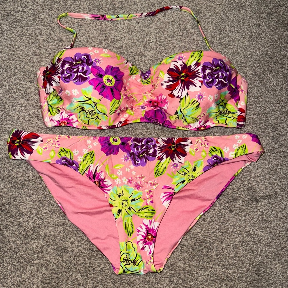Victoria’s Secret Floral Pink Bikini Set